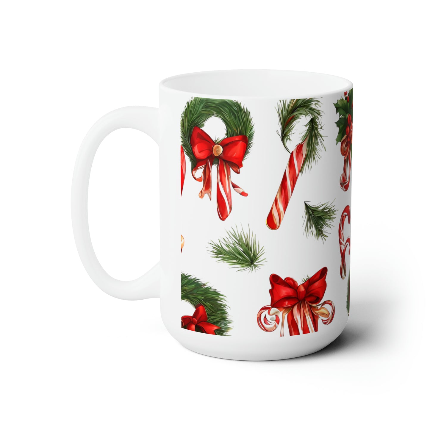White Ceramic Mug Christmas